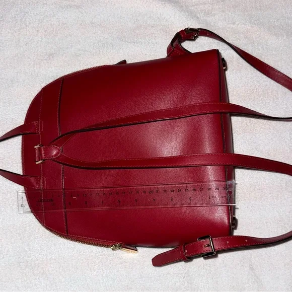 Michael Kors Red Leather Backpack with Dome Design - Picture 4 of 6